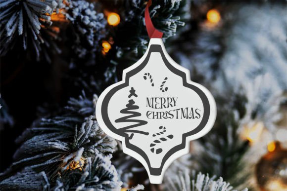 Download Merry Christmas Arabesque Tile Ornament - Merry christmas Collection