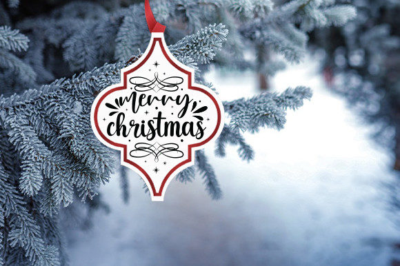 Download Merry Christmas Arabesque Tile Ornament - Merry christmas Collection