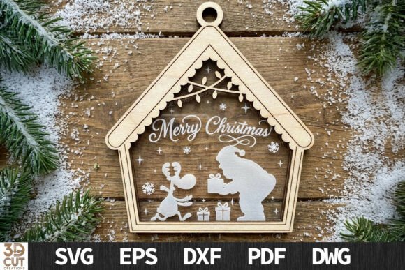 Download Merry Christmas Cabin Ornament - Merry christmas Collection