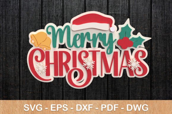 Download Merry Christmas Sign with Santa Hat - Merry christmas Collection